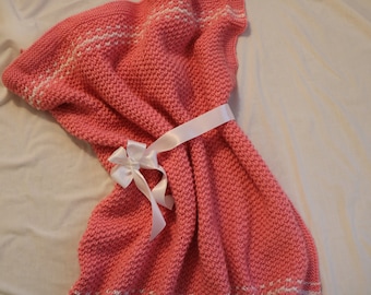 Knit Pattern Bermuda Beach Baby Blanket.Textured Hand-knitted Baby blanket. Pattern PDF. Instant Download. Baby Shower Gift. diy.