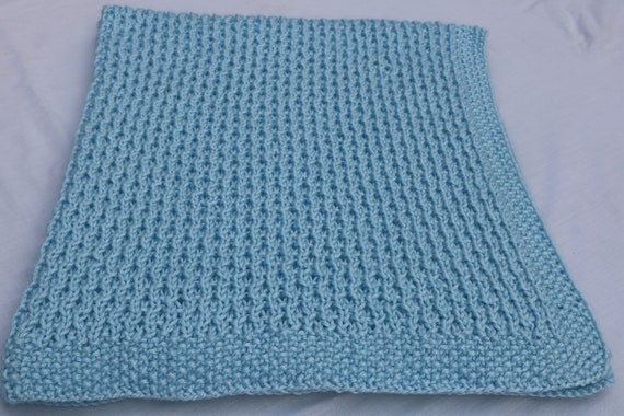 Knitting Pattern PDF Baby Blanket.Blue Sky Reversible Baby Blanket.Easy Knit Pattern. DIY Gift. Instant download. Knitting Patterns PDF.