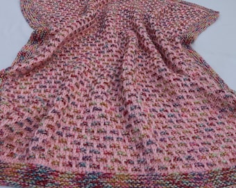 Knitting Pattern PDF Baby Blanket /Pink Chiffon/ Newborn / Pink Baby Afghan/ Knit Pattern Instant Download / Baby Shower Gift / DIY