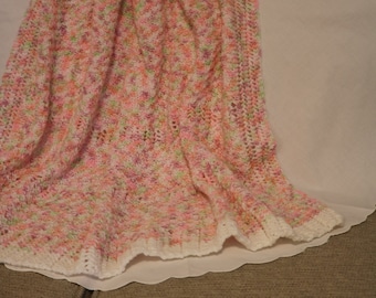 Knit Baby Blanket PDF Knitting Pattern. Reversible  Baby Blanket Lace Blanket. Instant Download PDF Pattern. D I Y Baby Pattern.