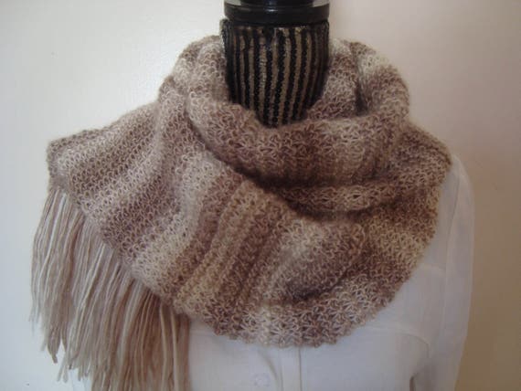 Knitting Pattern Scarf Cappuccino Natural Shades Scarf Download Pattern Diy Online Pdf Knitting Patterns Level Easy