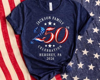 Camiseta personalizada familiar del 4 de julio, camiseta de celebración del 250 aniversario, camiseta del 4 de julio