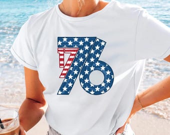Camiseta vintage 76, camiseta del Día de la Independencia, camiseta patriótica de EE. UU.