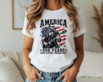 Camiseta de los 250 años de Estados Unidos, camiseta divertida de Lincoln, camiseta del aniversario 1776-2026
