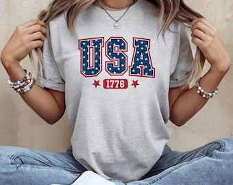 Camiseta USA 1776, Camiseta patriótica, Camiseta del 4 de julio