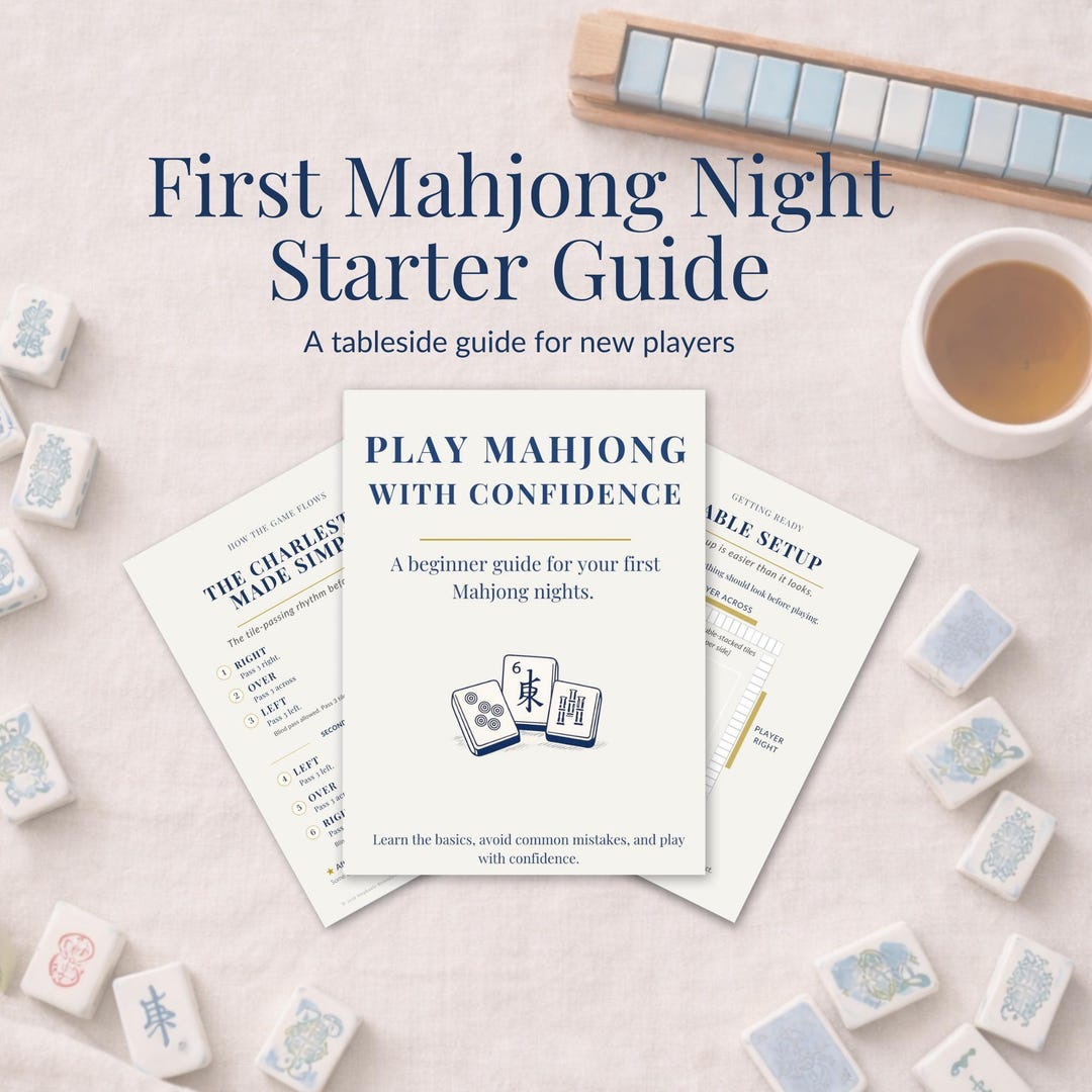 Mahjong Guide Mahjong Beginner Guide Printable — Tableside Reference for Your First ...