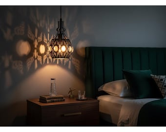 Steampunk Wall Sconce Lamp Plug In with Crystal Shelf, Industrial Vintage Edison Bulb Light, Adjustable Hanging Lamp, Rustic Bedroom