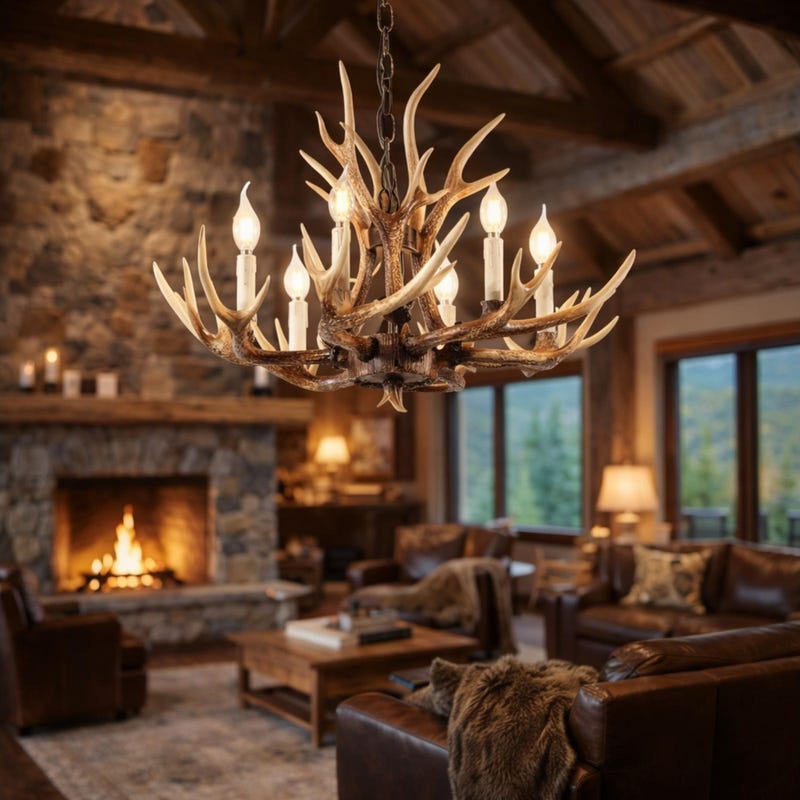 Rustic Antler Cabin Lights - Etsy