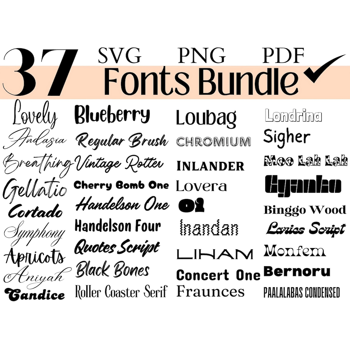 Script Font Pdf 37 Fonts Bundle | SVG, PNG, PDF | Handwritten, Script, Display & Modern ...