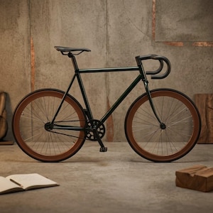 3D-fietsmodel voor Blender FBX en OBJ | Retro fixed gear fiets digitaal model | Luxe 3D-fiets met hoge polycount voor renders en CGI