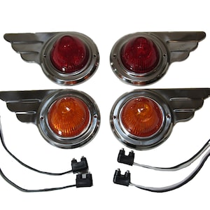 Luzes de sinalização lateral para trailers TCMA Wing Travel Trailer Deco Airstream Shasta Spartan Airfloat Camper RV