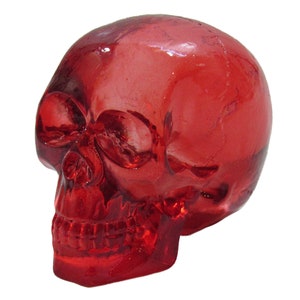 Cherry Red Clear Crystal Skull Gear Shift Knob DIY