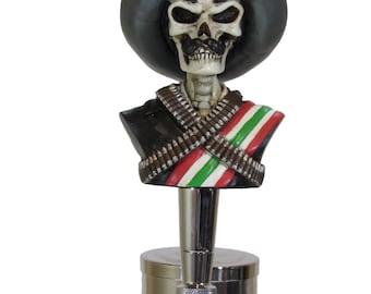 Custom Zapata Skeleton Beer Tap Handle Clear Keregator Bandit Handle Knob Skeleton Head
