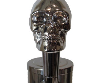 Chrome Skull Beer Tap Handle Sports Bar Kegerator Resin Zombie Breweriana