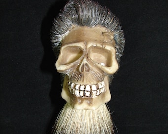 Badger Hair Custom Shaving Brush SKULL Design Barber Shop Shave NEW Collectible