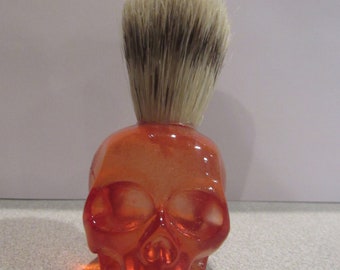 New custom Red skull Shaving Brush Great Gift!