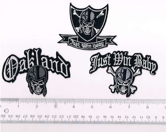 3 Lot Oakland Raiders Footbal Aufnäher LA