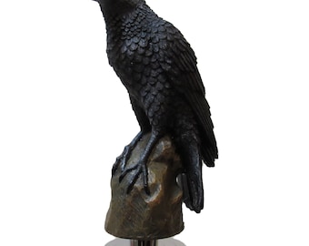 Uchwyt do kranu do piwa Raven z motywem Crow Rock, niestandardowa dekoracja z żywicy do kegeratora, pomysł na prezent dla taty