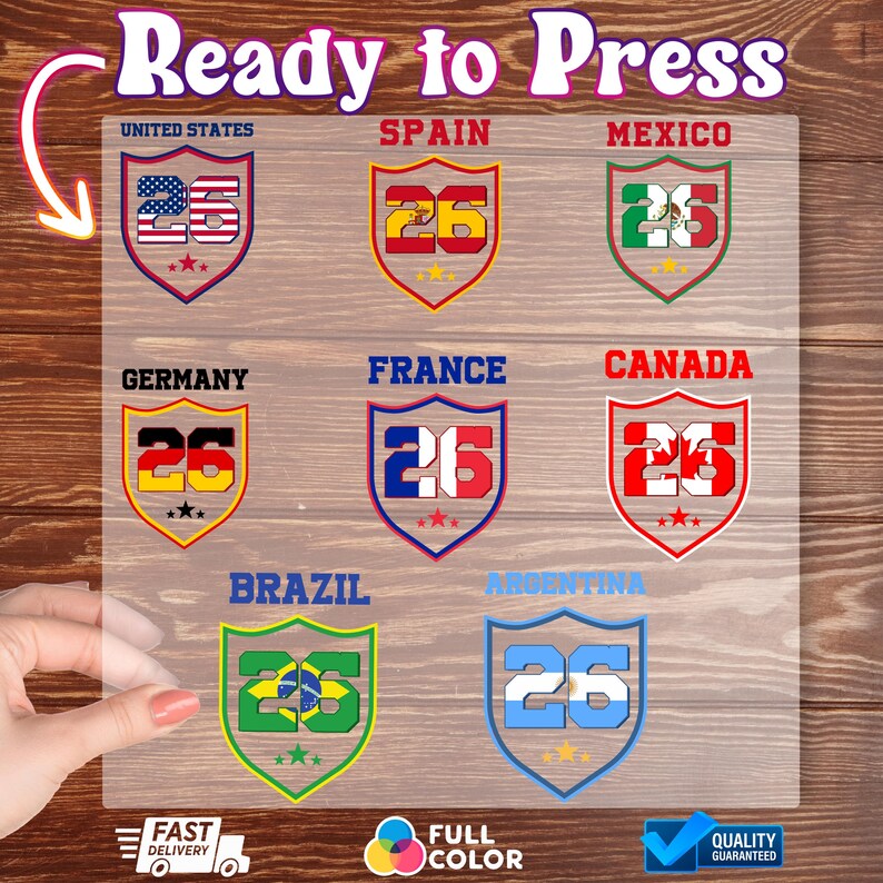 Soccer 2026 DTF Transfer, Canada Mexico USA DTF Transfer, Soccer Cup Shirt Gift, 2026 Soccer Transfer, Football Fan image 1