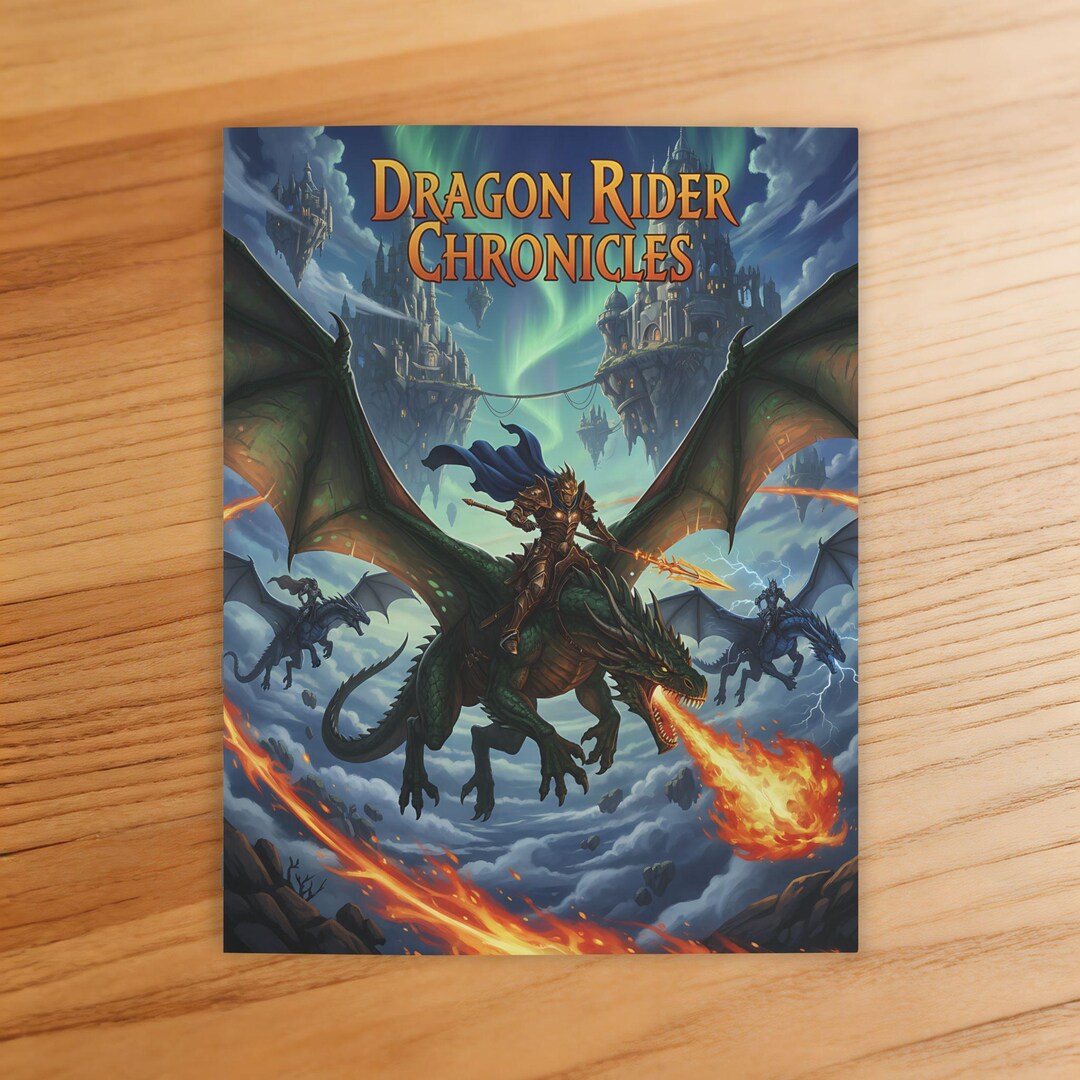 Dragon Rider Chronicles Adult Coloring Book | Epic Dragons & Sky ...