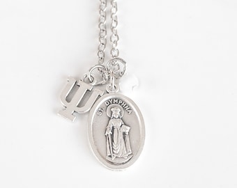 St Dymphna Necklace - Confirmation Gifts for Girls - Mental Health Necklace - Catholic Gifts - Psychology Jewelry