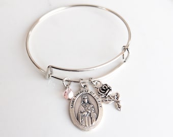 Saint Therese of Lisieux Bracelet - Confirmation Gifts for Girls - Catholic Jewelry - Confirmation Bracelet - Little Flower