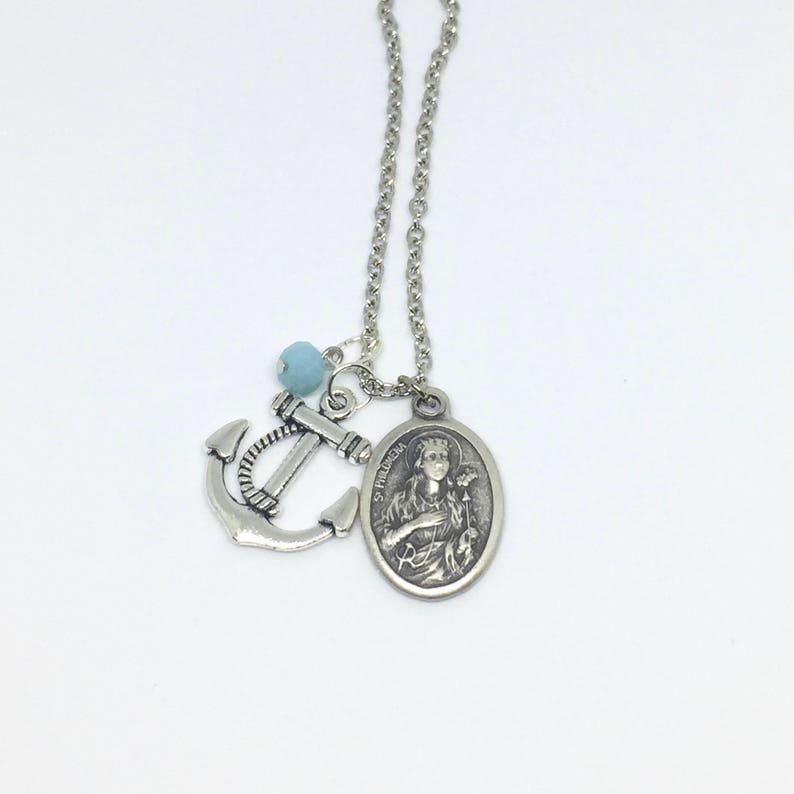 St Philomena Necklace Confirmation Gifts for Girls Etsy
