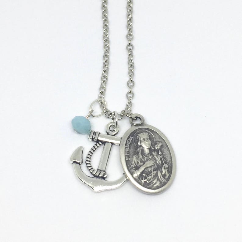 St Philomena Necklace Confirmation Gifts for Girls Etsy