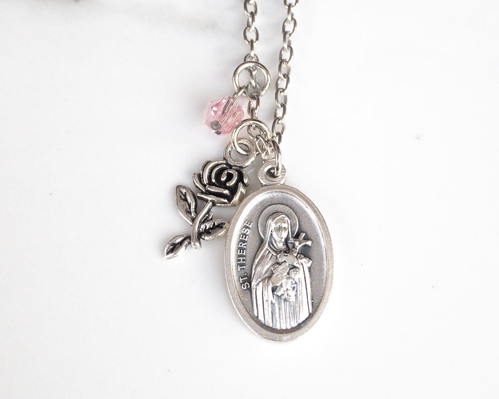 Ancien Pendentif Religieux Vierge République De Lisieux - Plaqué Or