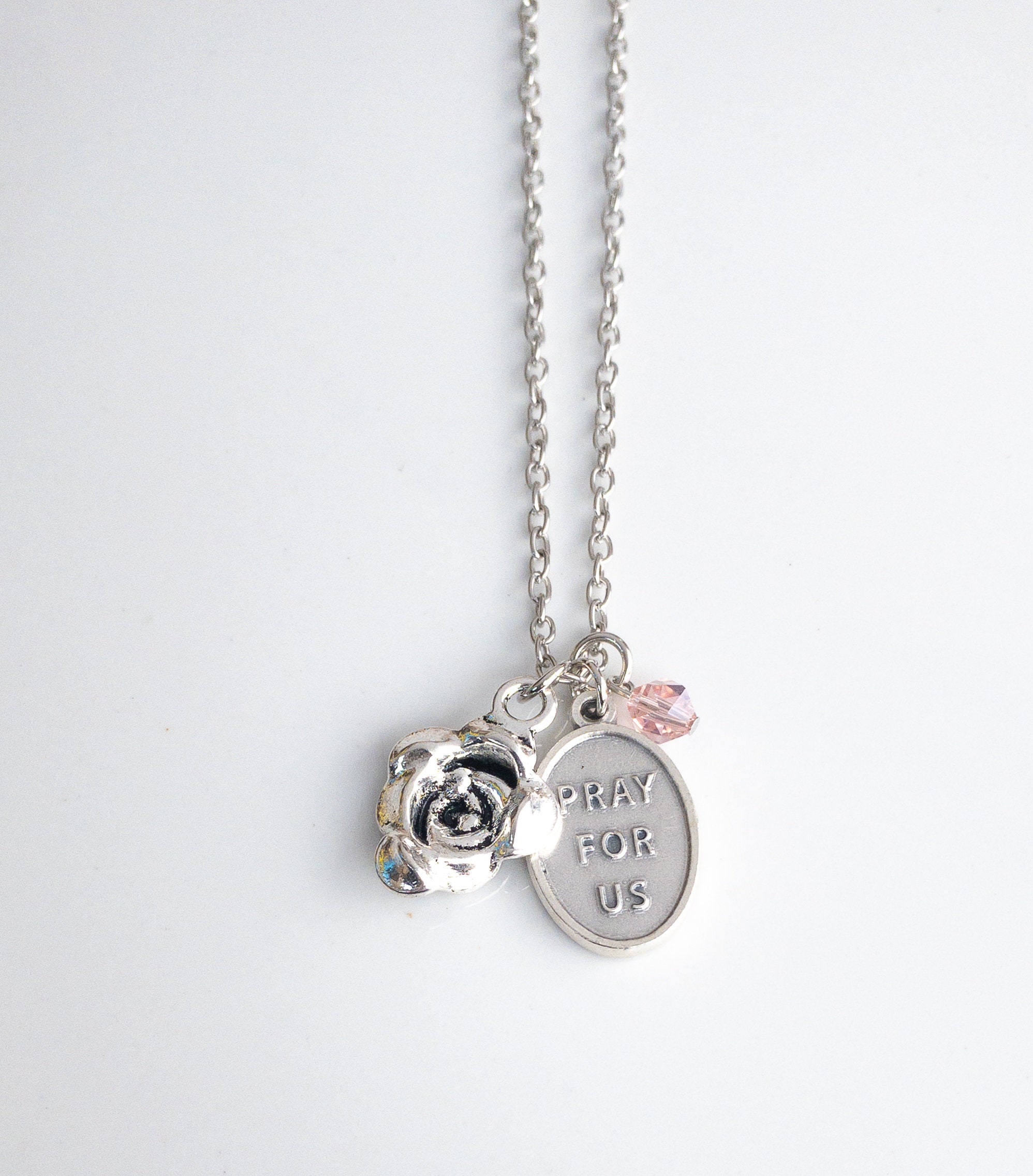 St Rose of Lima Necklace - Confirmation Gifts for Girls - Saint Medal ...