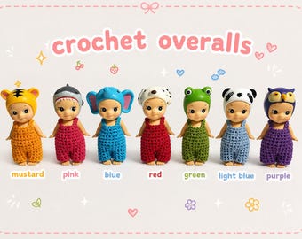 Sonny Angel Crochet Overalls
