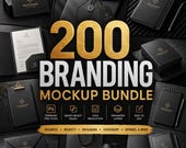200 Branding Mockup Bundle | Luxury PSD Mockups for Business, Brand Identity, Packaging & Stationery