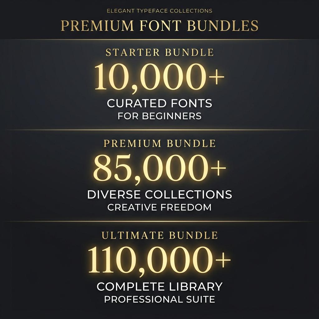 110,000+ Ultimate Fonts Bundle | Mega Typography Pack for Designers ...