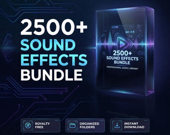 Pacote com mais de 2500 efeitos sonoros, pacote de efeitos sonoros para edição de vídeo, YouTube, cinematografia, biblioteca de efeitos sonoros