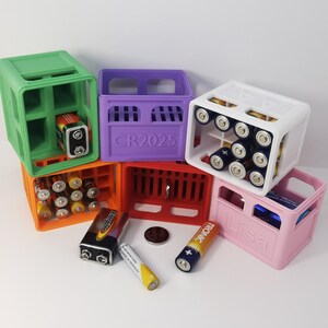 Custom Stackable Battery Organizer For Beer Crate, Personalized Storage Box For AA & AAA, Gift For Men