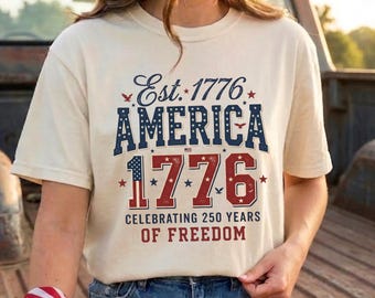 4th of July Floral USA Map Shirt, Comfort Colors Vintage Americana Tee, Wildflower Butterfly Patriotic T-Shirt, Independence Day Gift Her