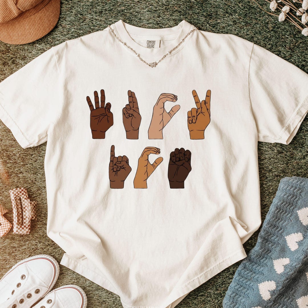 ASL Sign Language Protest Tee Anti ICE Sweatshirt Social Justice ...