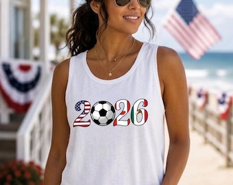USA Canada Mexico Tank Top, North America Soccer Shirt, 3 Countries Flag Graphic Tee, World Tournament Fan Gift, Comfort Colors Top