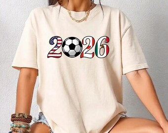 USA Canada Mexico Flags Comfort Colors Tee, North America Soccer Shirt, World Tournament Graphic Tee, Vintage Soccer Match Gift Shirt