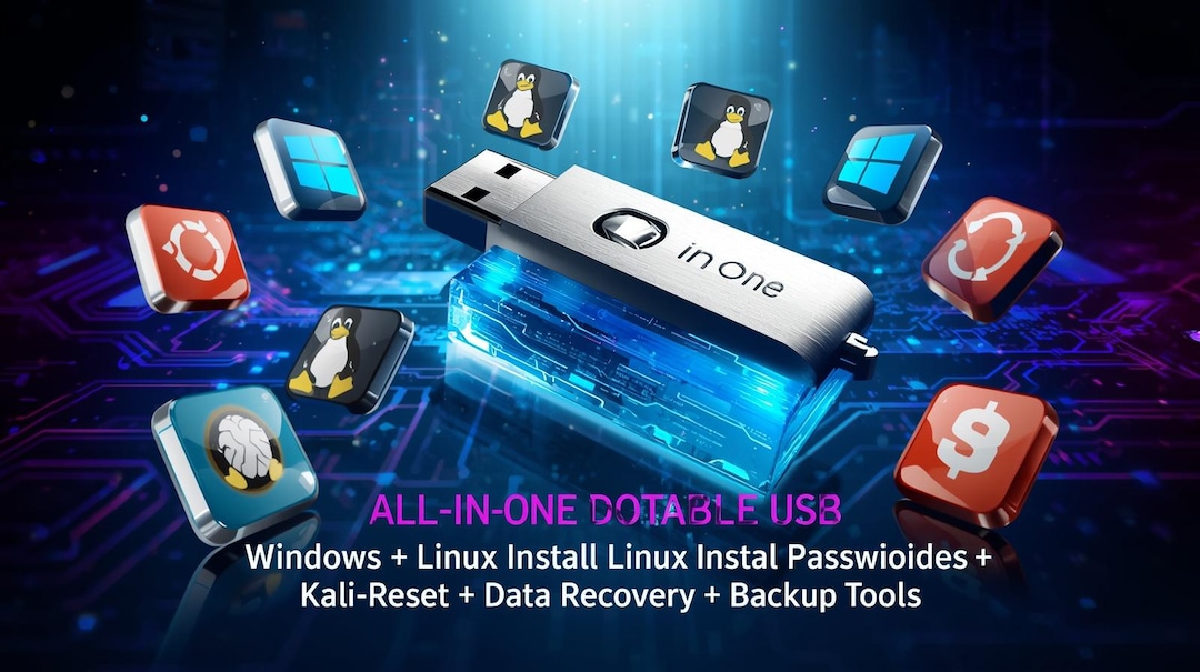 All-in-one Bootable USB Toolkit: Windows, Linux Install, Kali, Data ...