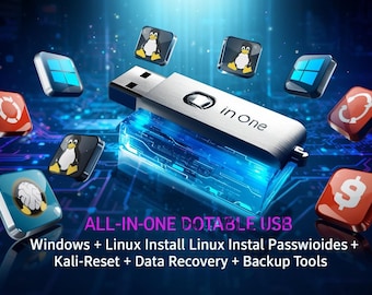 All-in-One Bootable USB Toolkit: Windows, Linux Install, Kali, Data Recovery, PC Repair