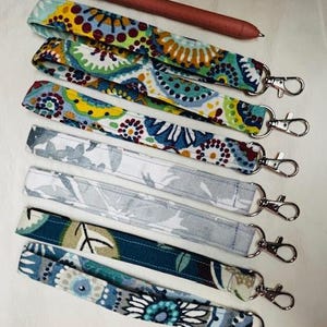 Key Chain Loop or Zipper Pull, Wristlet Strap, Tough Fabric Sturdy Clip