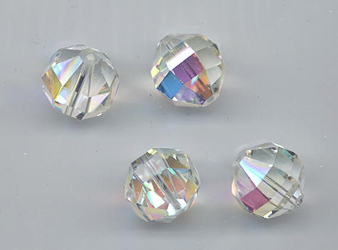 Six Superrare Vintage Swarovski Crystals Art. 5004/346 Crystal AB 14 Mm Etsy