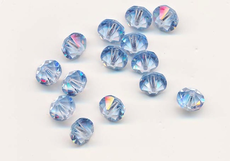 12 Superrare Vintage Swarovski Crystals Art 42 8 Mm Light Sapphire Etsy