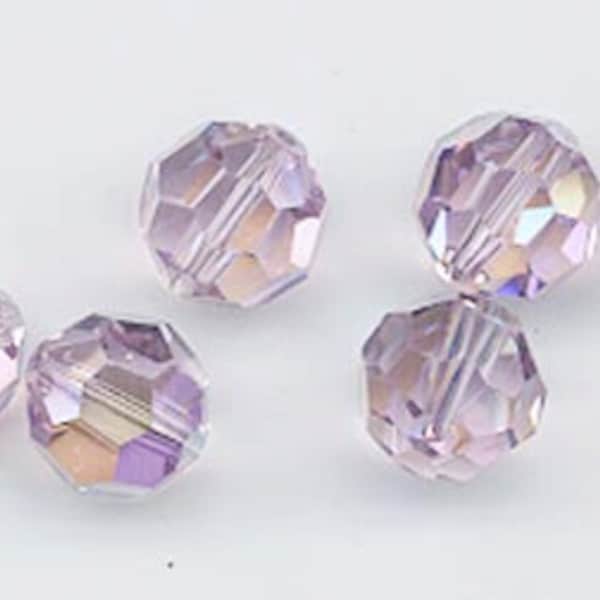 Twelve "out of program"  Swarovski crystals - Art. 5000 - 8 mm - light amethyst AB