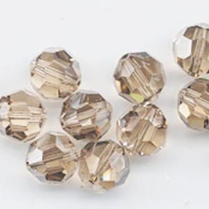 12 vintage Swarovski crystals with &quot;satin&quot; effect - art. 5000 - light peach satin - 8mm