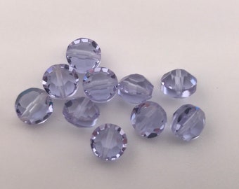 18 awesome and very rare vintage Swarovski crystal beads -- Art. 5100 - 6mm - alexandrite