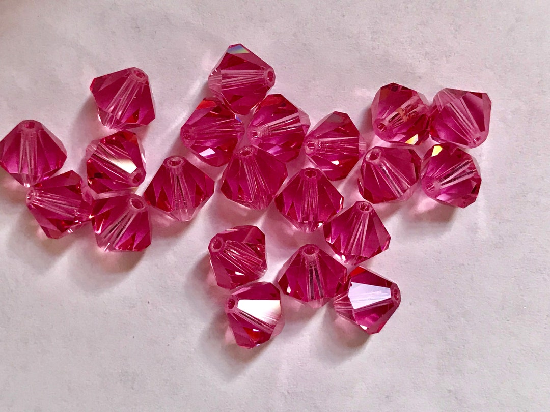 12 Vintage Swarovski Crystals Discontinued Art 5301 8 Mm Rose Etsy