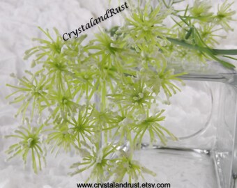 Queens Ann Lace Flower - Artificial Silk Flowers - Wedding Bouquets - Faux Arrangements - DIY Supplies - SH0027
