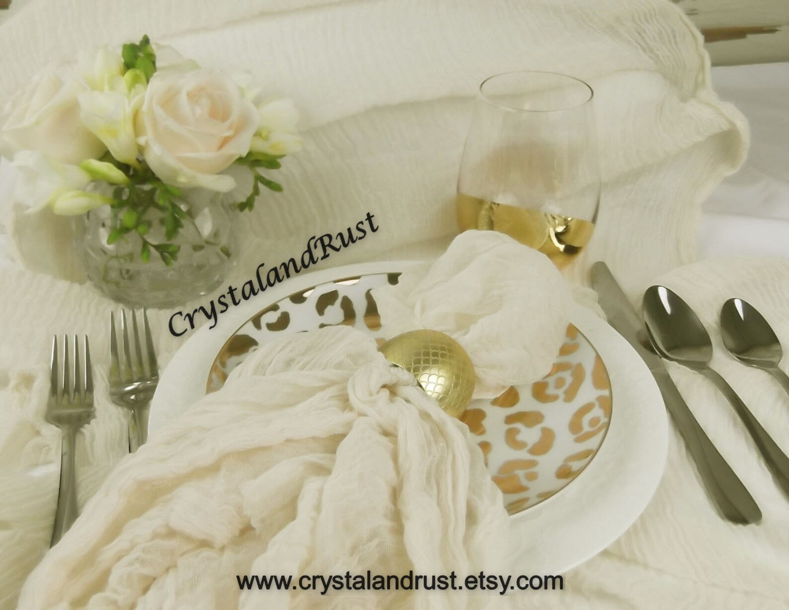 French Vanilla Wedding Cheesecloth Gauze Table Runners Etsy